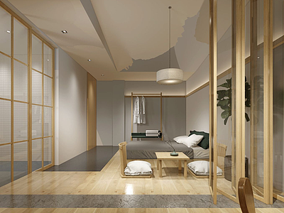 3d客房空间模型