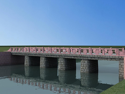 3d石头桥模型