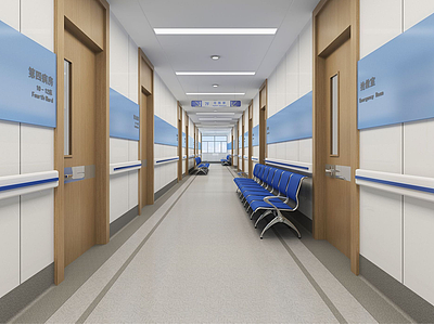 医院走廊模型3d模型