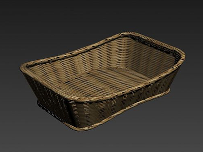 3d竹篮竹筐模型