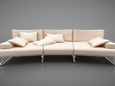 创意三人沙发模型3d模型