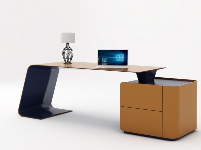 3d现代办公桌模型