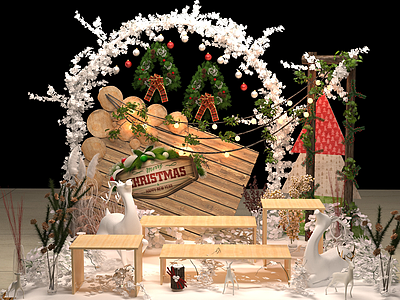 圣诞场景模型3d模型