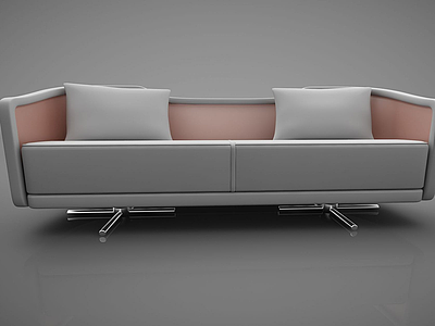 皮质双人沙发模型3d模型