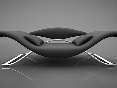 黑色创意沙发模型3d模型