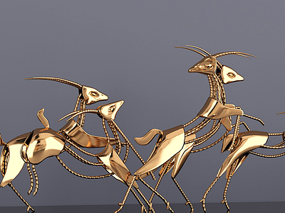 3d装饰品鹿模型