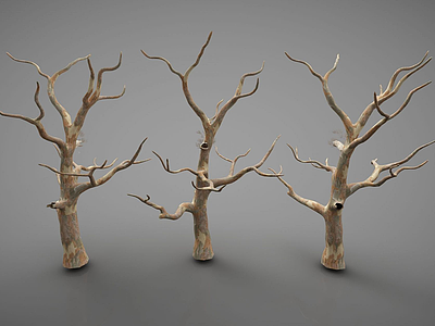 3d现代树枝装饰品模型