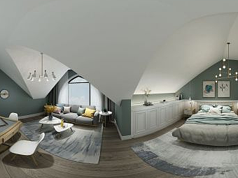 3d现代卧室客厅模型