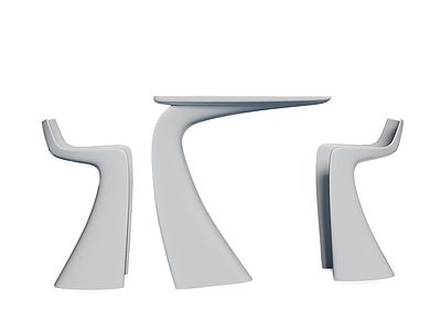 3d现代时尚座椅组合模型