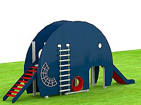 3d大象造型滑梯模型