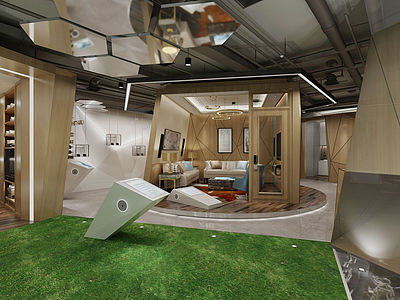 3d家具展示厅模型