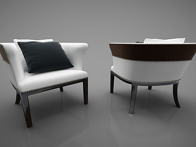 现代皮革沙发模型3d模型
