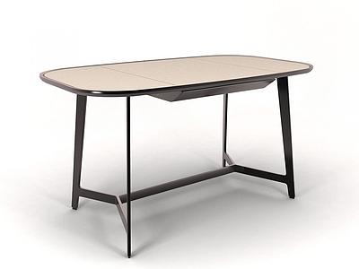 3d书桌长桌模型