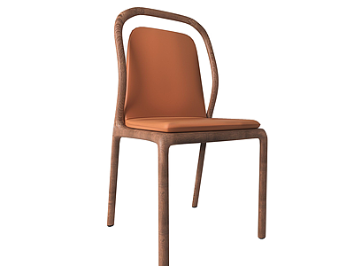 创意休闲木椅模型3d模型
