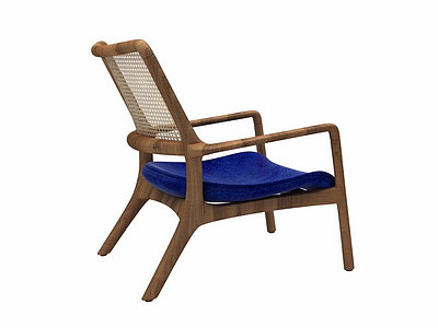 实木休闲椅模型3d模型