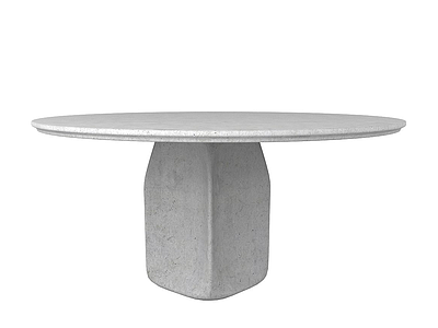3d石头圆桌模型