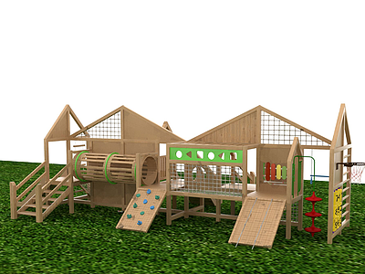 欢乐屋儿童滑梯模型3d模型