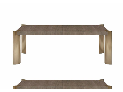 3d实木边桌模型