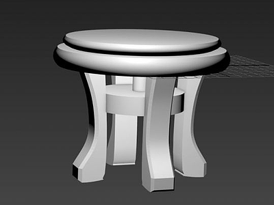 古风石桌3d模型