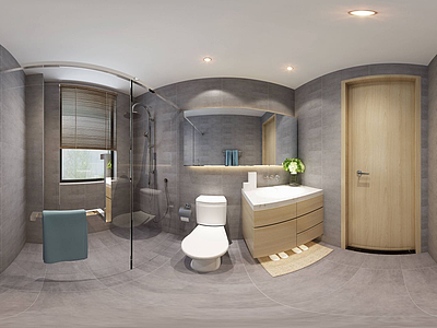 3d现代卫浴空间模型