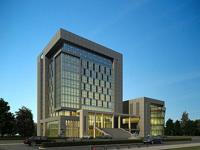 3d现代办公大楼大厦模型