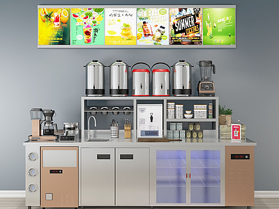 3d饮料机现代厨房用品模型