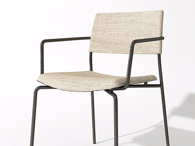 铁艺靠背椅模型3d模型