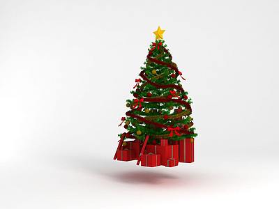 圣诞礼物树模型3d模型