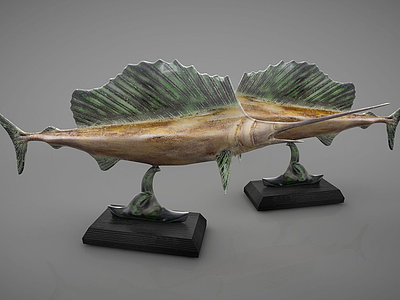 现代剑鱼摆设饰品模型3d模型