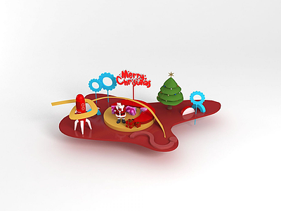 3d圣诞游乐园模型