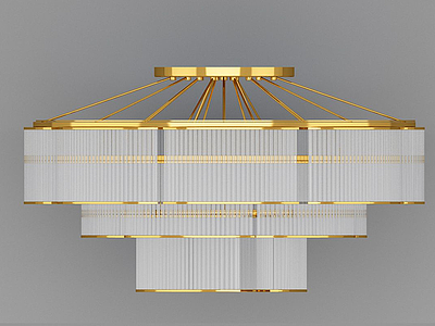 多层水晶吊灯模型3d模型