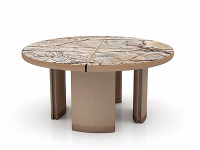 豪华圆桌餐桌模型3d模型