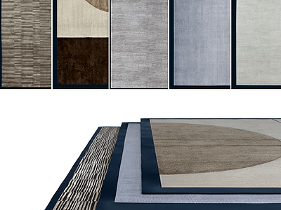 现代地毯组合模型3d模型