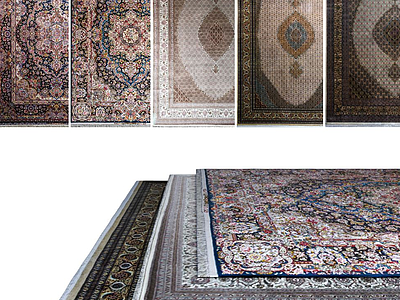 3d中式复古花式地毯模型