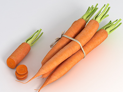3d胡萝卜蔬菜模型