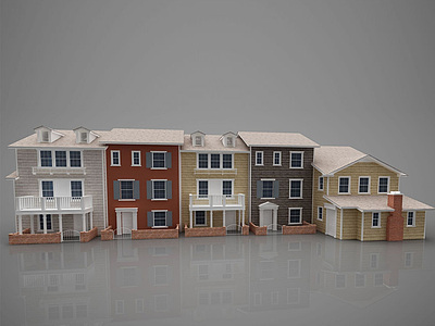 现代别墅建筑模型3d模型
