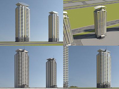 3d高层建筑模型