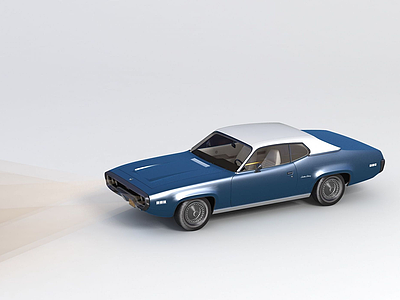 ﻿普利茅斯 1971款汽车模型3d模型