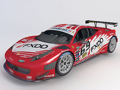 法拉利赛车GT3跑车模型3d模型