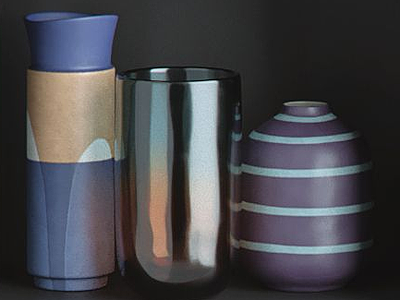 现代陶瓷花瓶摆件组合模型3d模型