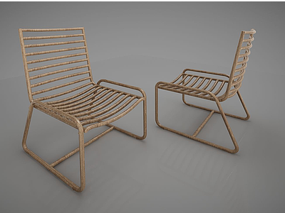 3d中式简约竹椅模型