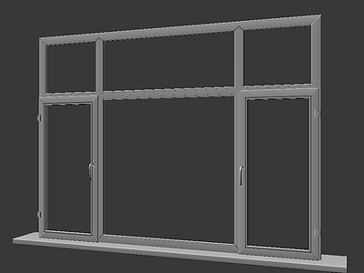 现代塑钢窗框模型3d模型