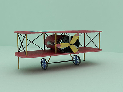 玩具飞机3d模型