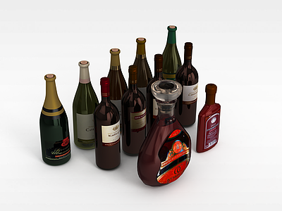 酒瓶模型3d模型