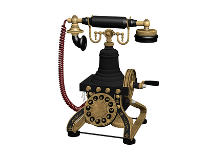 老式电话模型