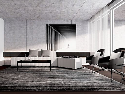 3d后现代家具组合模型