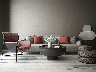 3d家具饰品组合沙发组合模型