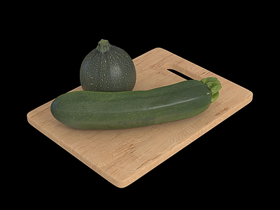 蔬菜西葫芦3d模型