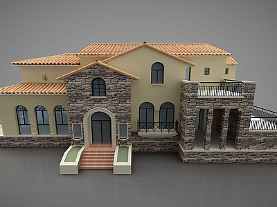 现代风格别墅模型3d模型