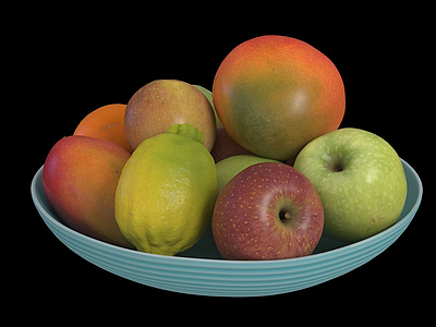 水果苹果柠檬模型